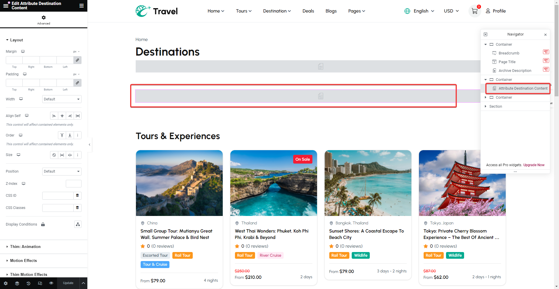 Create page Destinations – docsphyscode